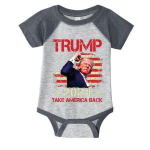 Trump Fist Pump Shot At Trump 2024 Trump Survives Rally Infant Baby Jersey Bodysuit