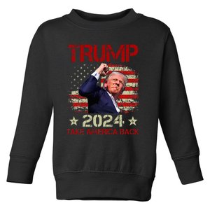 Trump Fist Pump Shot At Trump 2024 Trump Survives Rally Toddler Sweatshirt