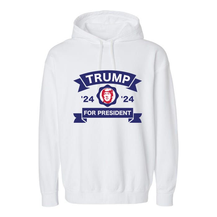 Trump For President | Trump 2024 Election Garment-Dyed Fleece Hoodie