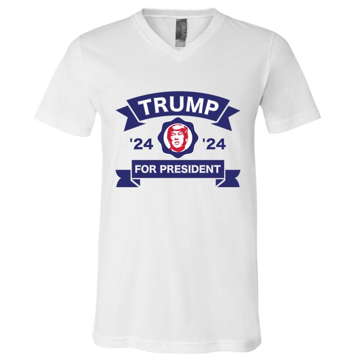 Trump For President | Trump 2024 Election V-Neck T-Shirt