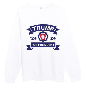 Trump For President | Trump 2024 Election Premium Crewneck Sweatshirt