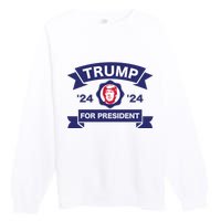 Trump For President | Trump 2024 Election Premium Crewneck Sweatshirt