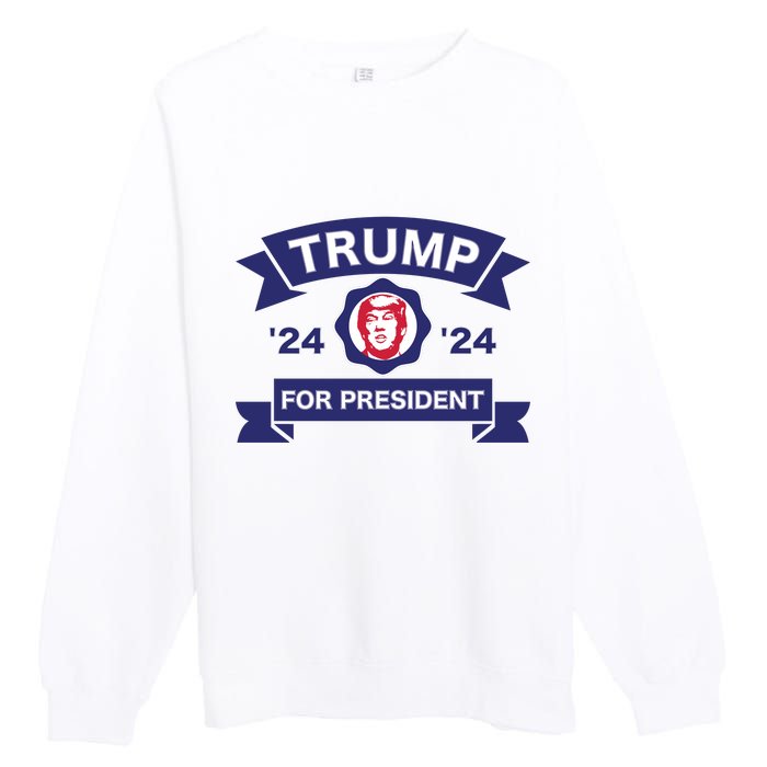 Trump For President | Trump 2024 Election Premium Crewneck Sweatshirt