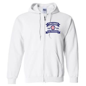 Trump For President | Trump 2024 Election Full Zip Hoodie