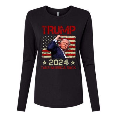 Trump Fist Pump Shot At Trump 2024 Trump Survives Rally Womens Cotton Relaxed Long Sleeve T-Shirt