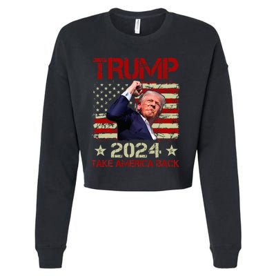 Trump Fist Pump Shot At Trump 2024 Trump Survives Rally Cropped Pullover Crew