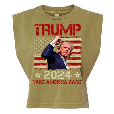 Trump Fist Pump Shot At Trump 2024 Trump Survives Rally Garment-Dyed Women's Muscle Tee