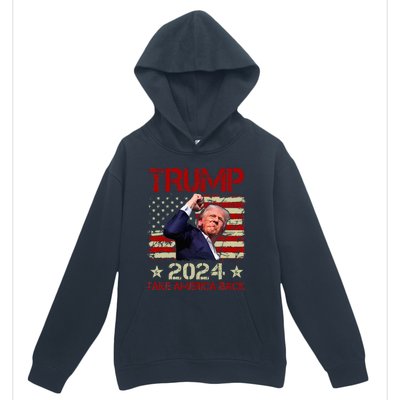 Trump Fist Pump Shot At Trump 2024 Trump Survives Rally Urban Pullover Hoodie