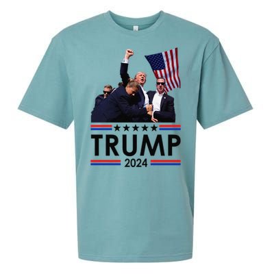 Trump Fist Pump Shot At Trump 2024 Trump Survives Rally Sueded Cloud Jersey T-Shirt