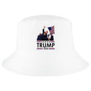 Trump Fist Pump Shot At Trump 2024 Trump Survives Rally Cool Comfort Performance Bucket Hat