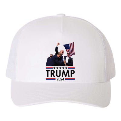 Trump Fist Pump Shot At Trump 2024 Trump Survives Rally Yupoong Adult 5-Panel Trucker Hat