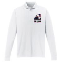 Trump Fist Pump Shot At Trump 2024 Trump Survives Rally Performance Long Sleeve Polo