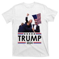 Trump Fist Pump Shot At Trump 2024 Trump Survives Rally T-Shirt