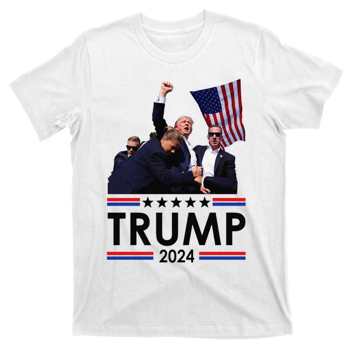 Trump Fist Pump Shot At Trump 2024 Trump Survives Rally T-Shirt