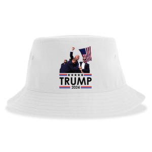 Trump Fist Pump Shot At Trump 2024 Trump Survives Rally Sustainable Bucket Hat