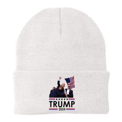 Trump Fist Pump Shot At Trump 2024 Trump Survives Rally Knit Cap Winter Beanie