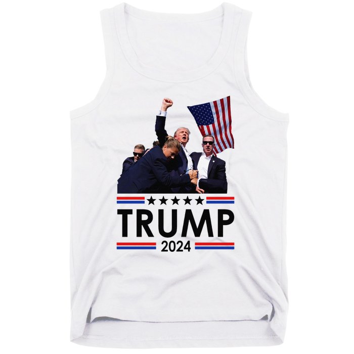 Trump Fist Pump Shot At Trump 2024 Trump Survives Rally Tank Top