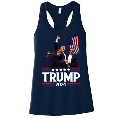 Trump Fist Pump Shot Women's Racerback Tank