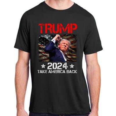 Trump Fist Pump Shot At Trump 2024 Trump Survives Rally Adult ChromaSoft Performance T-Shirt