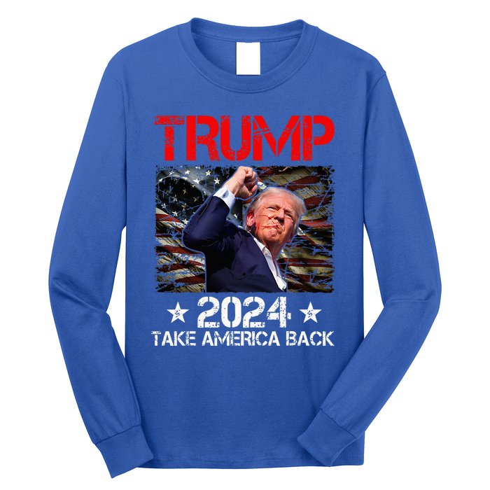 Trump Fist Pump Shot At Trump 2024 Trump Survives Rally Long Sleeve Shirt