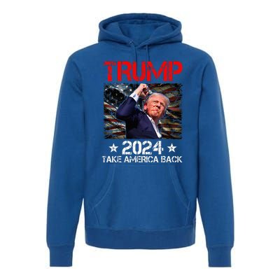 Trump Fist Pump Shot At Trump 2024 Trump Survives Rally Premium Hoodie