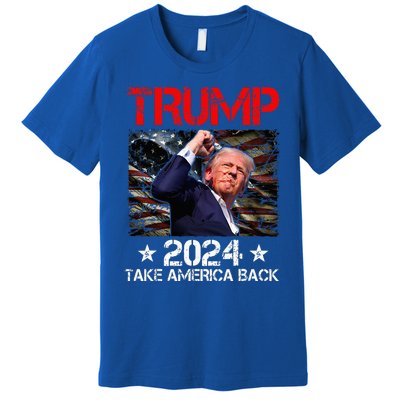 Trump Fist Pump Shot At Trump 2024 Trump Survives Rally Premium T-Shirt