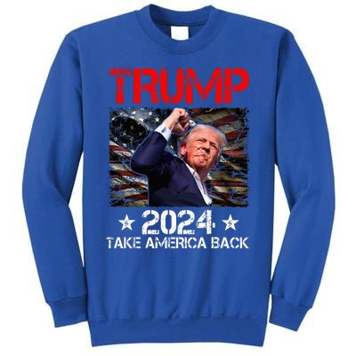 Trump Fist Pump Shot At Trump 2024 Trump Survives Rally Tall Sweatshirt