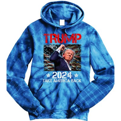 Trump Fist Pump Shot At Trump 2024 Trump Survives Rally Tie Dye Hoodie