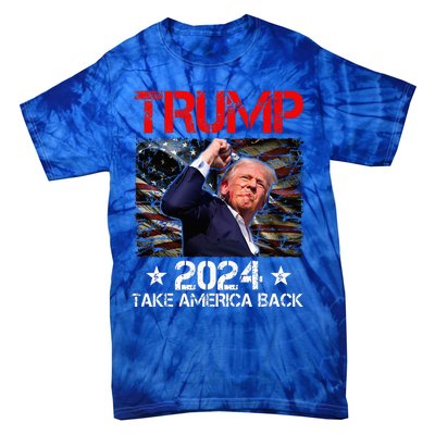 Trump Fist Pump Shot At Trump 2024 Trump Survives Rally Tie-Dye T-Shirt