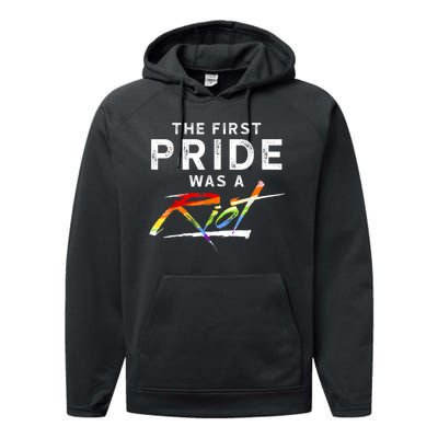 The First Pride Was A Riot LGBT Performance Fleece Hoodie