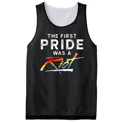 The First Pride Was A Riot LGBT Mesh Reversible Basketball Jersey Tank