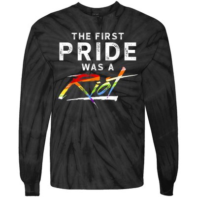 The First Pride Was A Riot LGBT Tie-Dye Long Sleeve Shirt