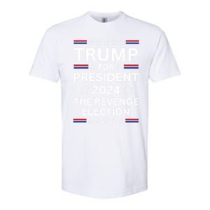 Trump For President 2024 The Revenge Election Political 2024 Cute Gift Softstyle CVC T-Shirt