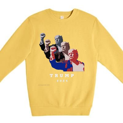 Trump For President 2024 Election Fight Premium Crewneck Sweatshirt