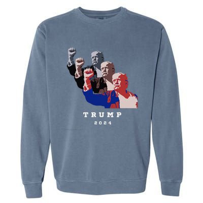 Trump For President 2024 Election Fight Garment-Dyed Sweatshirt