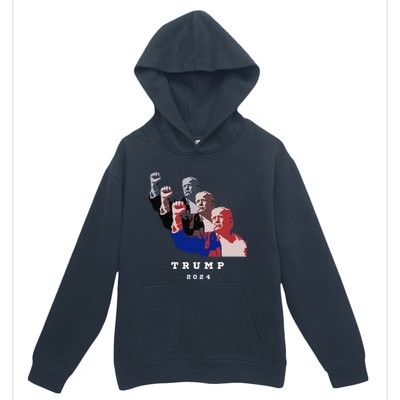 Trump For President 2024 Election Fight Urban Pullover Hoodie