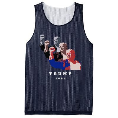 Trump For President 2024 Election Fight Mesh Reversible Basketball Jersey Tank