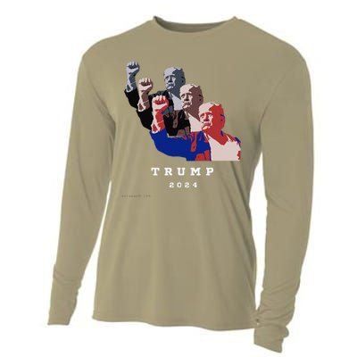 Trump For President 2024 Election Fight Cooling Performance Long Sleeve Crew