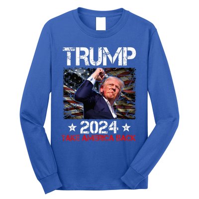 Trump Fist Pump Shot At Trump 2024 Trump Survives Rally Long Sleeve Shirt