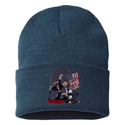 Trump Fist Pump Sustainable Knit Beanie