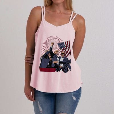 Trump Fist Pump Women's Strappy Tank