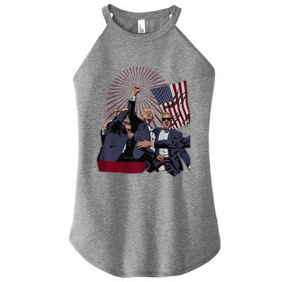 Trump Fist Pump Women’s Perfect Tri Rocker Tank