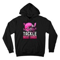 Tackle Football Pink Ribbon Breast Cancer Awareness Hoodie