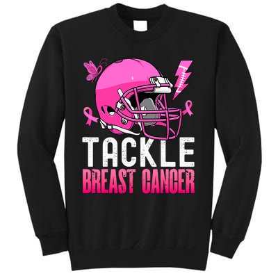 Tackle Football Pink Ribbon Breast Cancer Awareness Sweatshirt