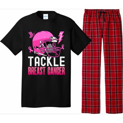 Tackle Football Pink Ribbon Breast Cancer Awareness Pajama Set