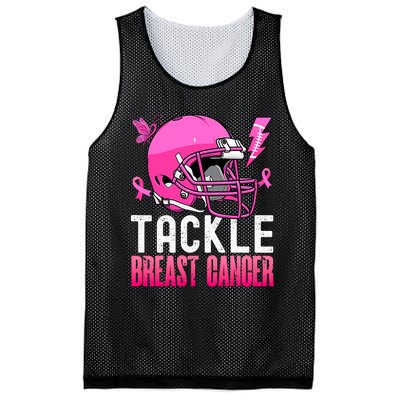 Tackle Football Pink Ribbon Breast Cancer Awareness Mesh Reversible Basketball Jersey Tank