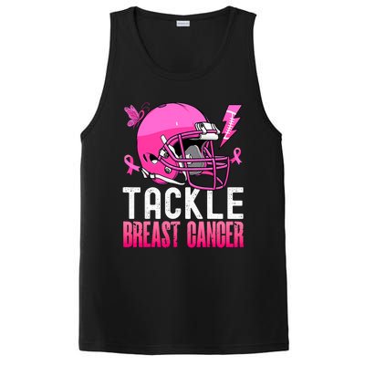 Tackle Football Pink Ribbon Breast Cancer Awareness PosiCharge Competitor Tank