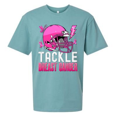 Tackle Football Pink Ribbon Breast Cancer Awareness Sueded Cloud Jersey T-Shirt