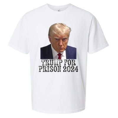 Trump For Prison 2024 Mug Shot Election Campaign Arrest Joke Sueded Cloud Jersey T-Shirt