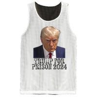 Trump For Prison 2024 Mug Shot Election Campaign Arrest Joke Mesh Reversible Basketball Jersey Tank